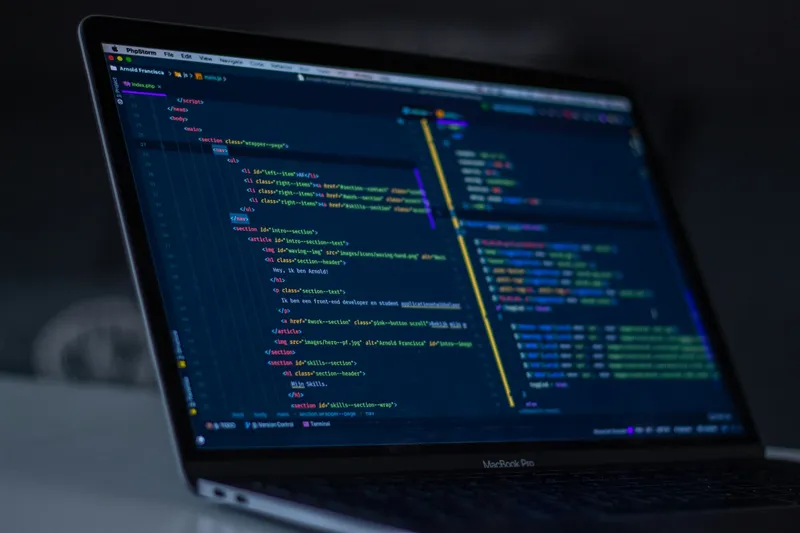 Developer working on code